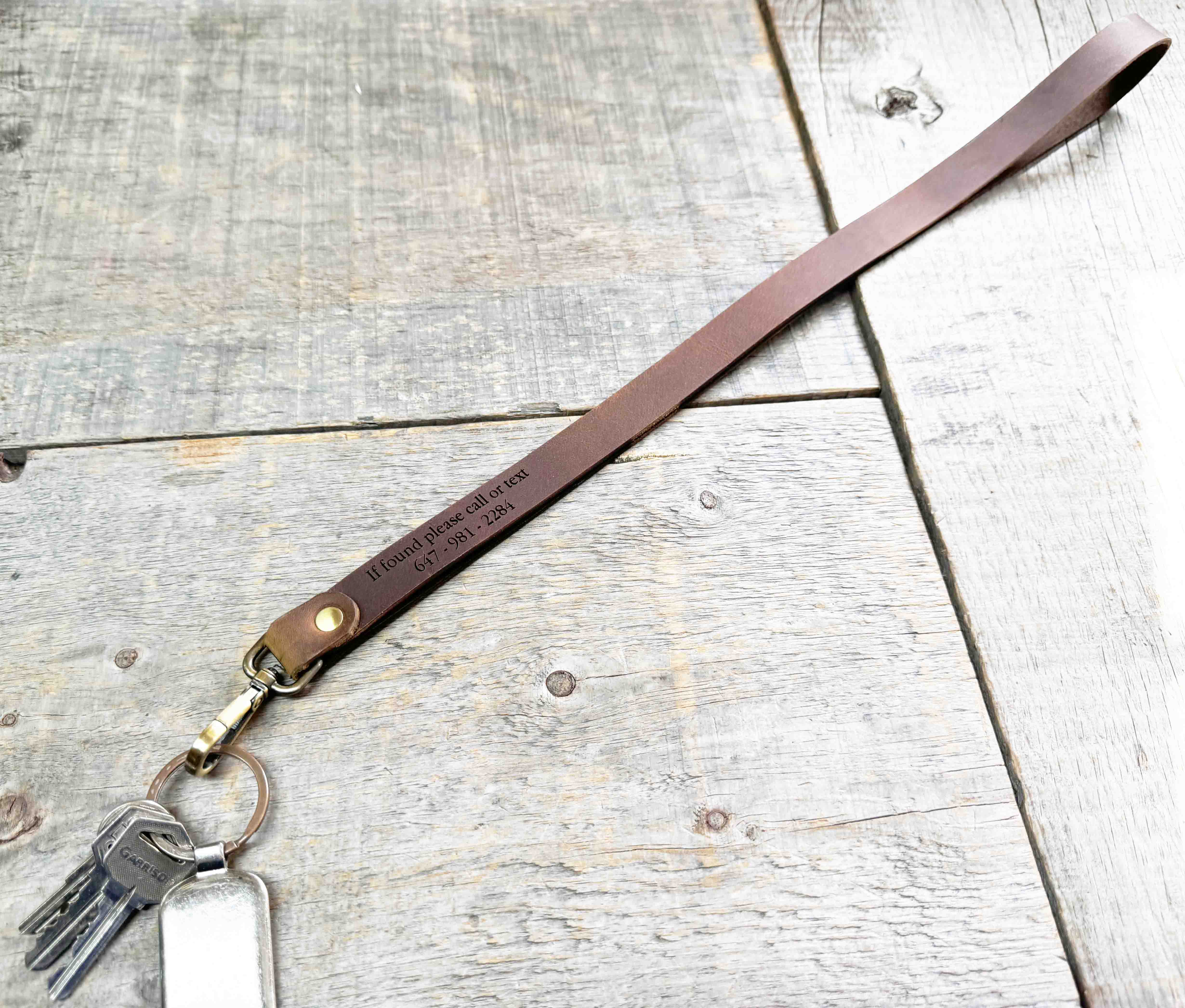 Leather Lanyard Custom Engraved