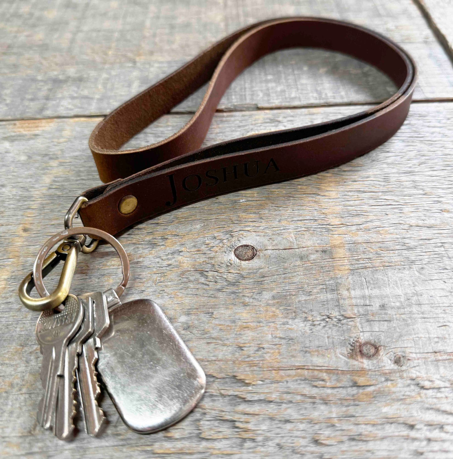 Leather Lanyard Custom Engraved