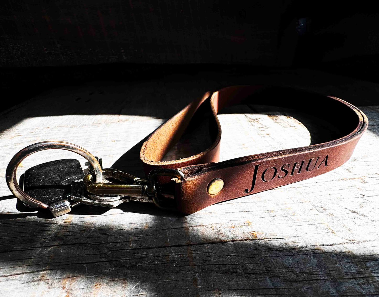 Leather Lanyard Custom Engraved