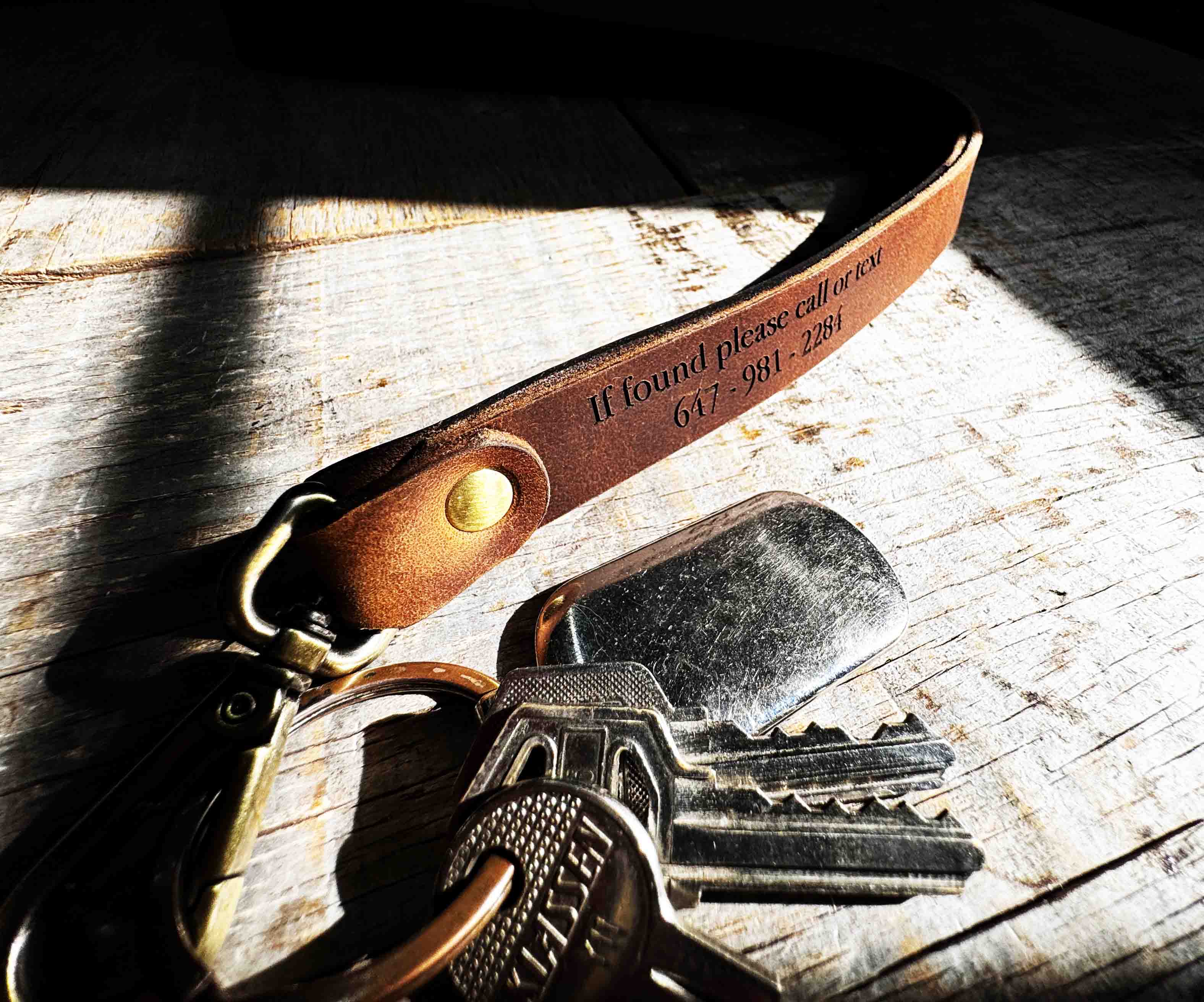 Leather Lanyard Custom Engraved