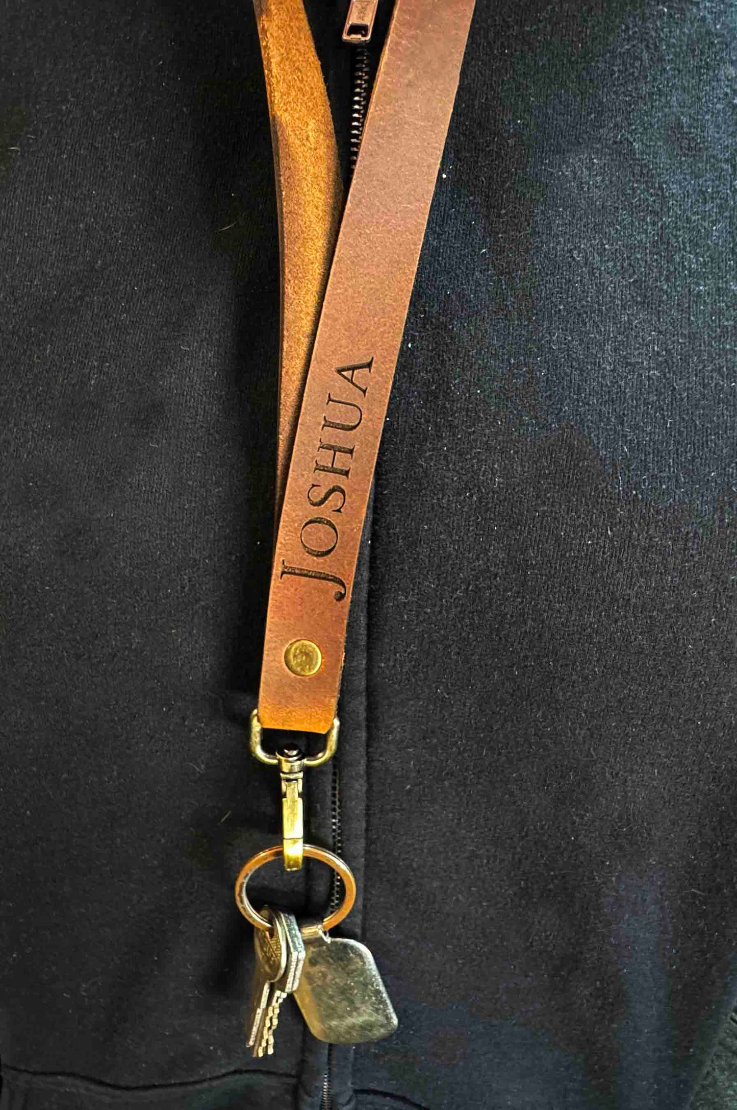 Leather Lanyard Custom Engraved