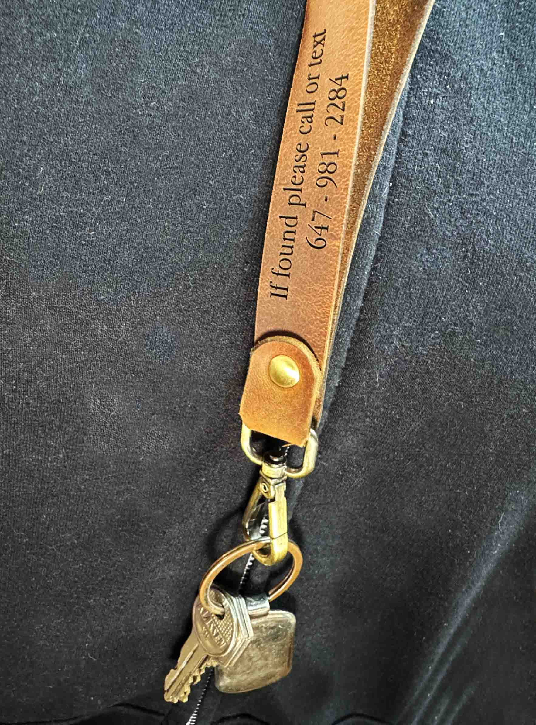 Leather Lanyard Custom Engraved