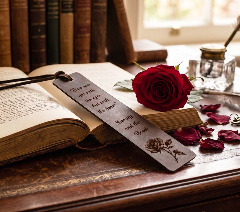 Personalized Leather Bookmark | Custom Engraved Gift for Book Lovers