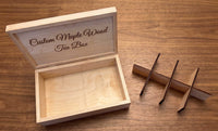 Heirloom Quality Custom Engraved Canadian Maple Tea Box | Made in Canada