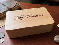 Personalized Canadian Maple Jewellery & Keepsake Box