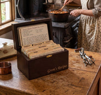 Personalized Wooden Recipe Box - Custom Engraved (4x6)