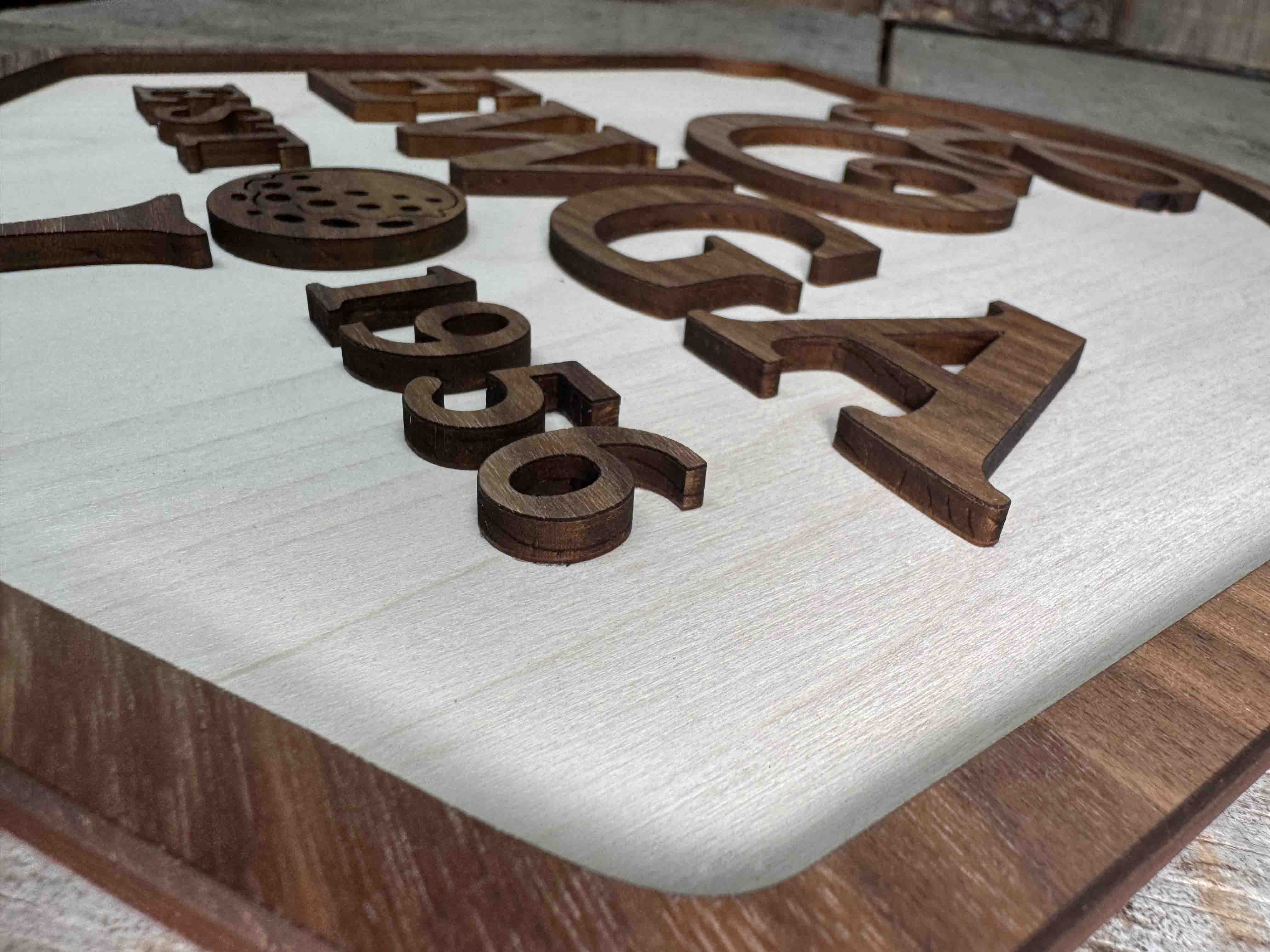 Dual Layer Wooden Sign - Memories Made Custom