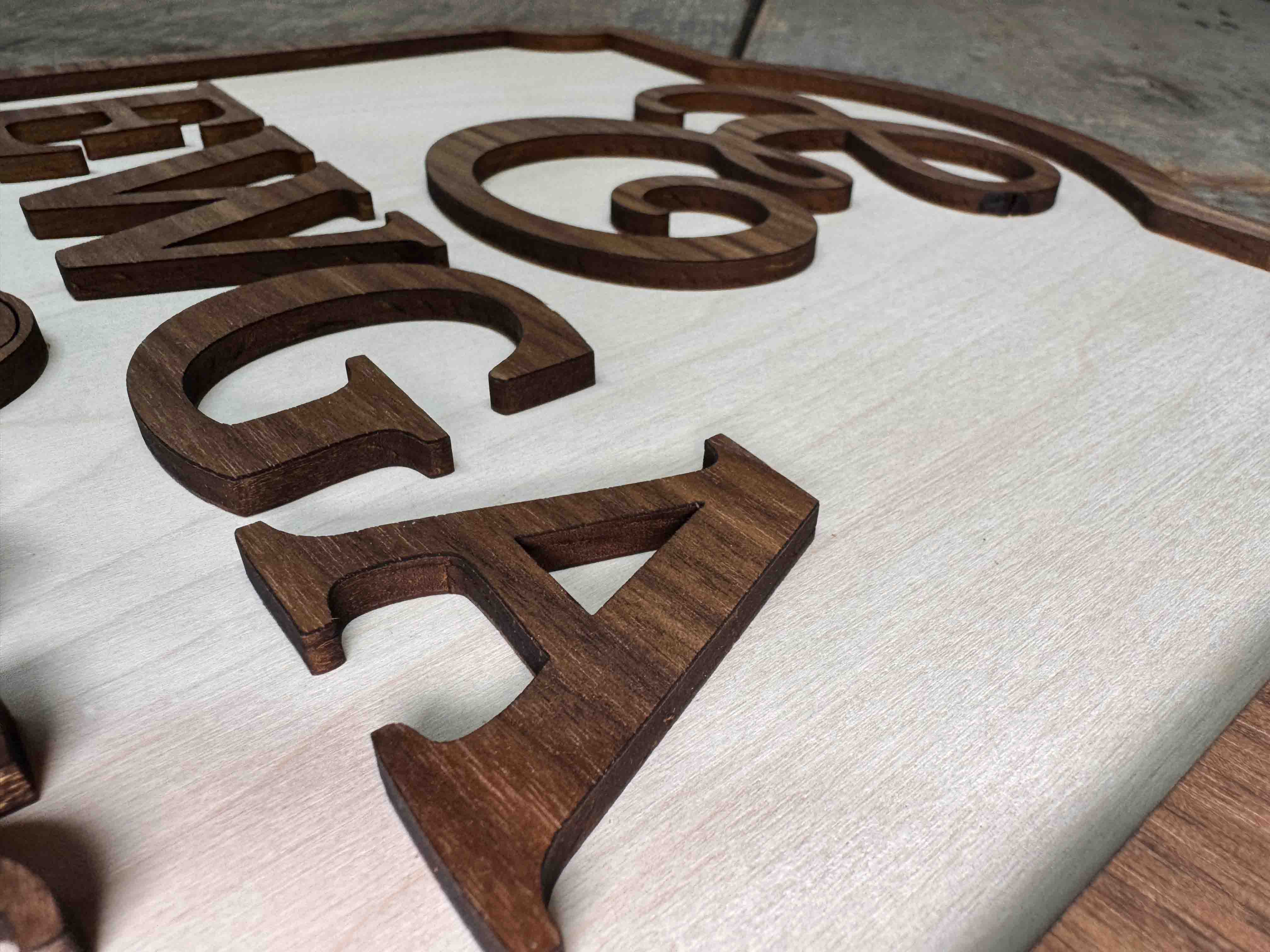 Dual Layer Wooden Sign - Memories Made Custom