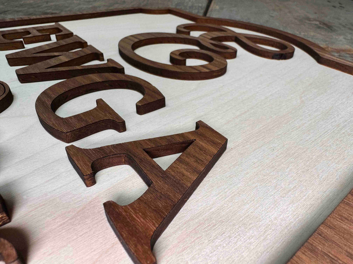 Dual Layer Wooden Sign - Memories Made Custom