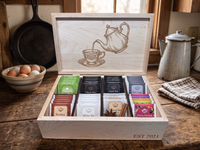 Heirloom Quality Custom Engraved Canadian Maple Tea Box | Made in Canada