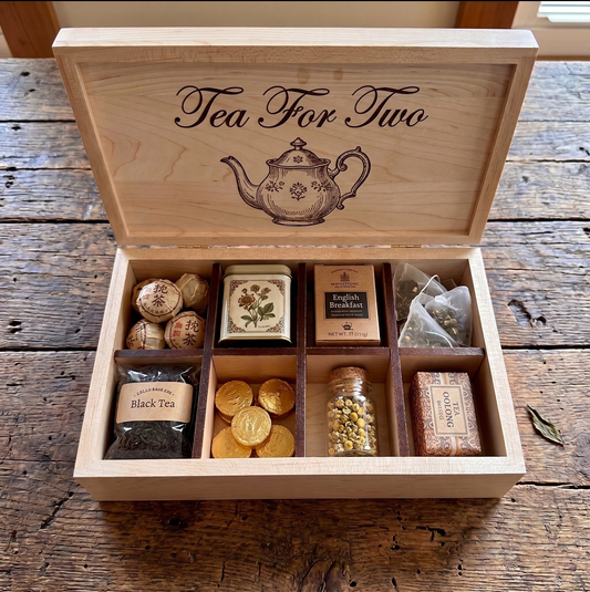 Heirloom Quality Custom Engraved Canadian Maple Tea Box | Made in Canada