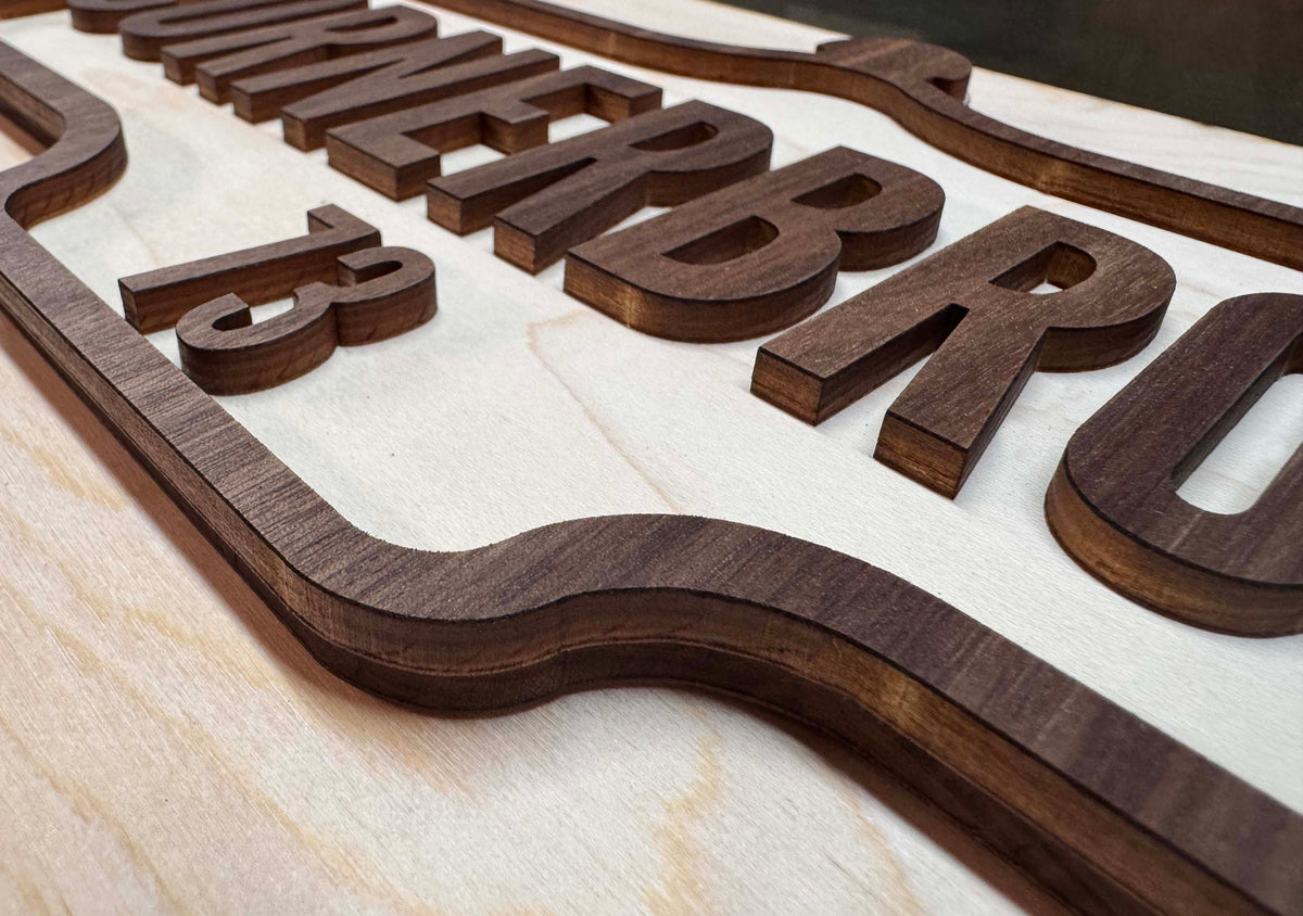 Custom Vintage Street Sign | Laser Cut Personalized Road Sign