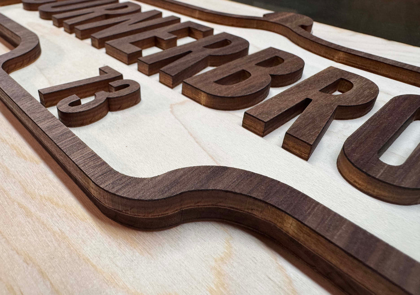 Custom Vintage Street Sign | Laser Cut Personalized Road Sign