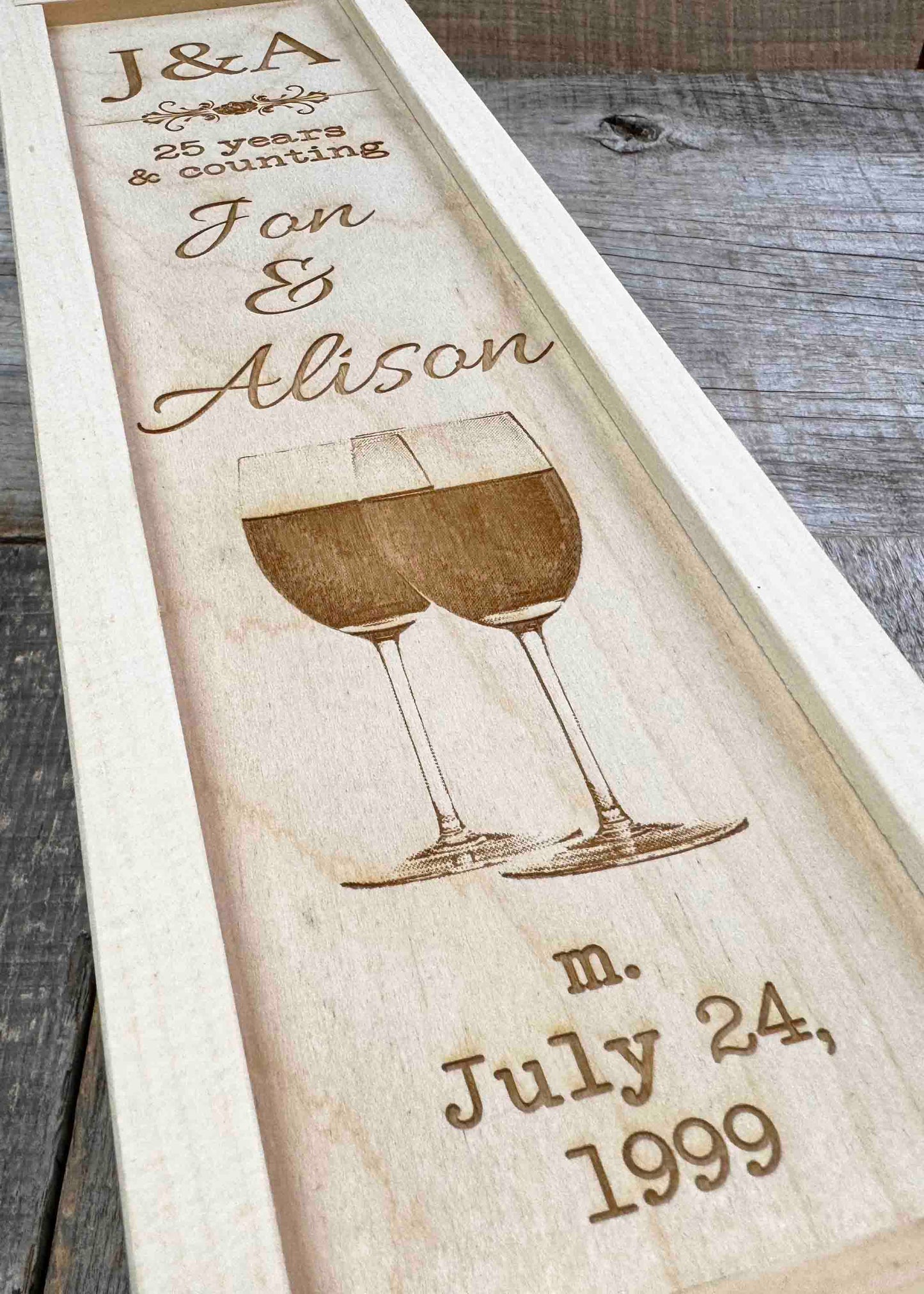 Pine Wine Boxes - Design 16 Memories Made Custom