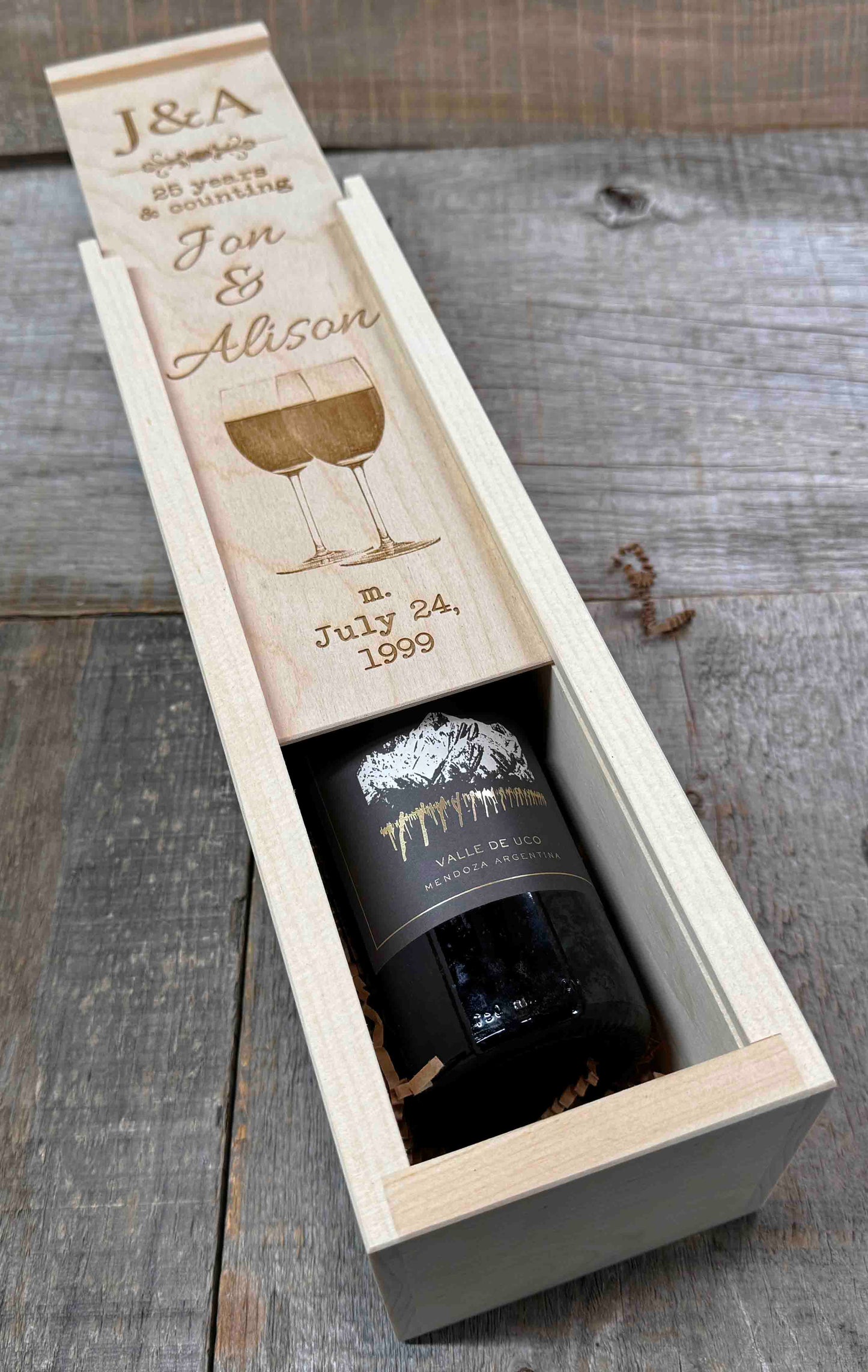 Pine Wine Boxes - Design 16 Memories Made Custom