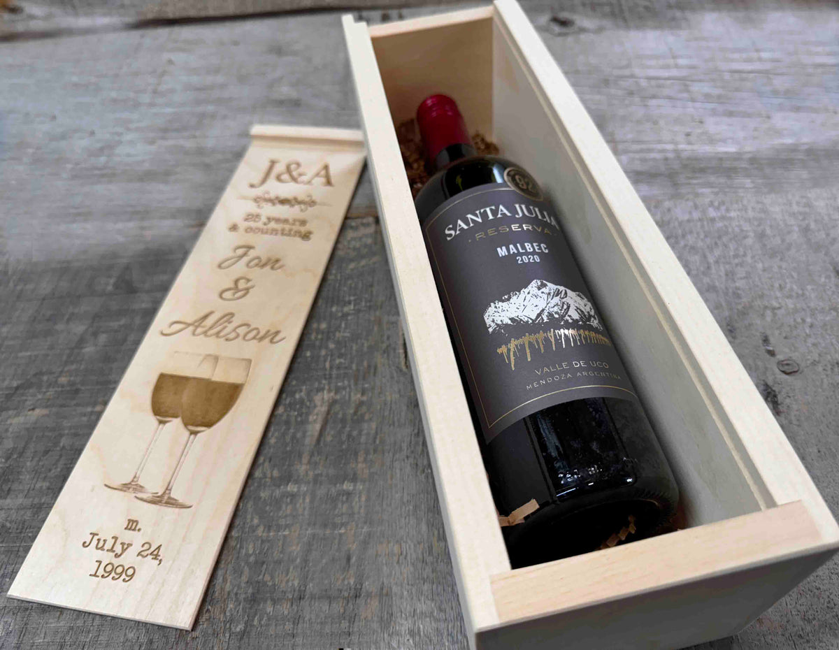 Pine Wine Boxes - Design 16 Memories Made Custom