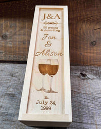 Pine Wine Boxes - Design 16 Memories Made Custom