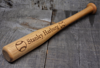 Custom Laser-Engraved Solid Wood Mini Baseball Bat