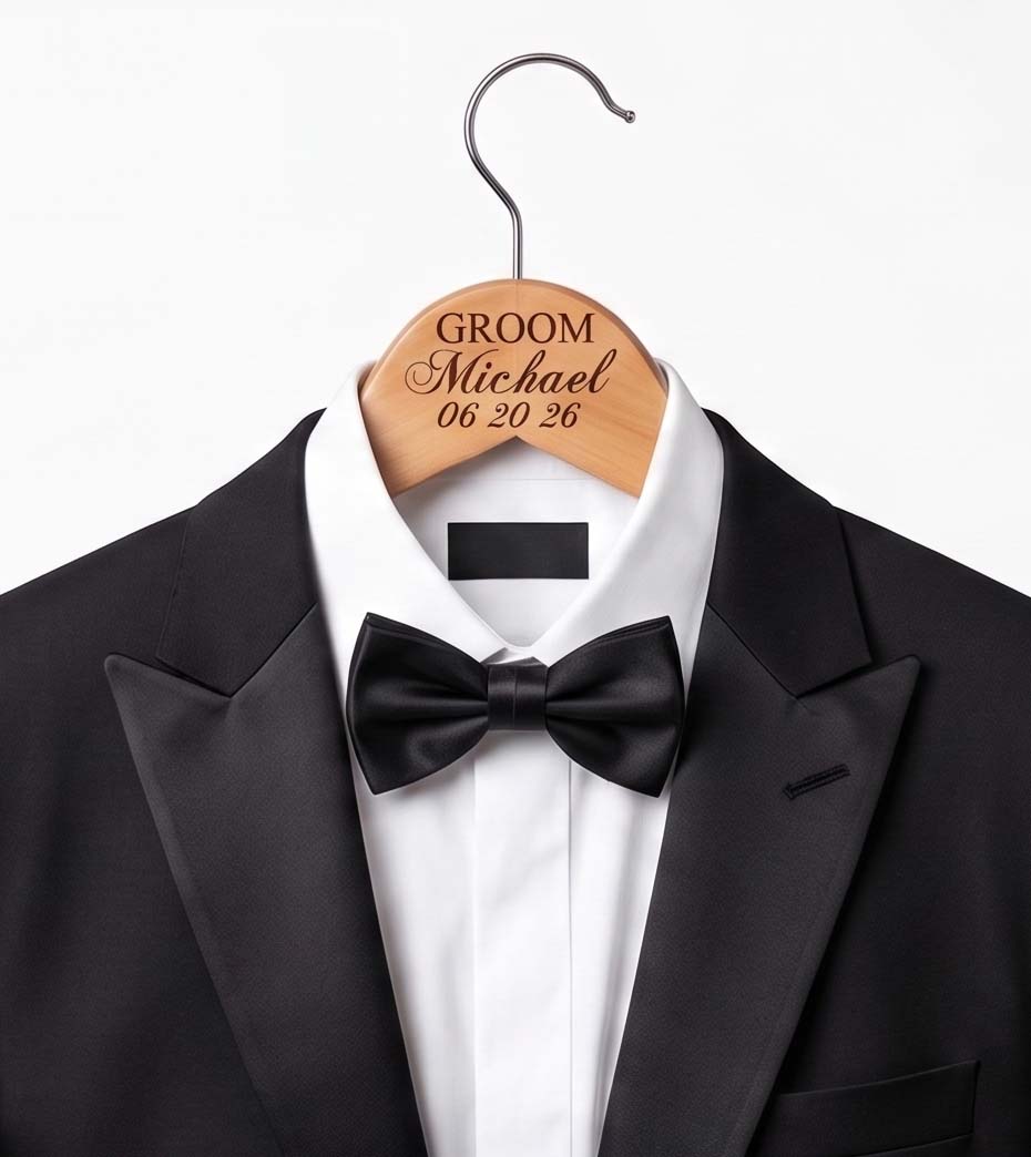 Personalized Wooden Wedding Hangers | Custom Bridal & Bridesmaid Hangers