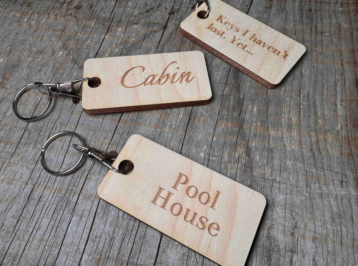 Wooden Keychain Memories Made Custom
