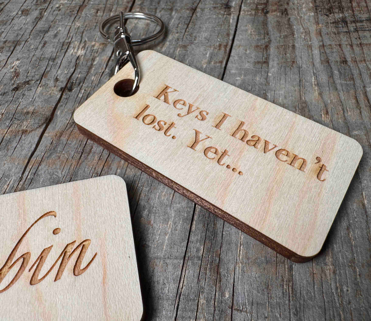Wooden Keychain Memories Made Custom