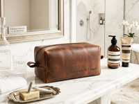 Dopp-kit / Travel carryall / Toiletry Bag for accessories - Premium Leather