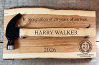 Personalized Hammer | Custom Engraved 16oz Wood Claw Hammer | Gift for Him