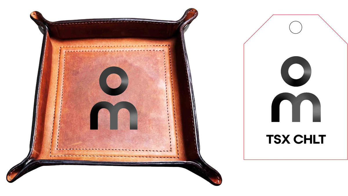 Custom Health Corporate Gift Set | Engraved Leather Tray & Luggage Tags