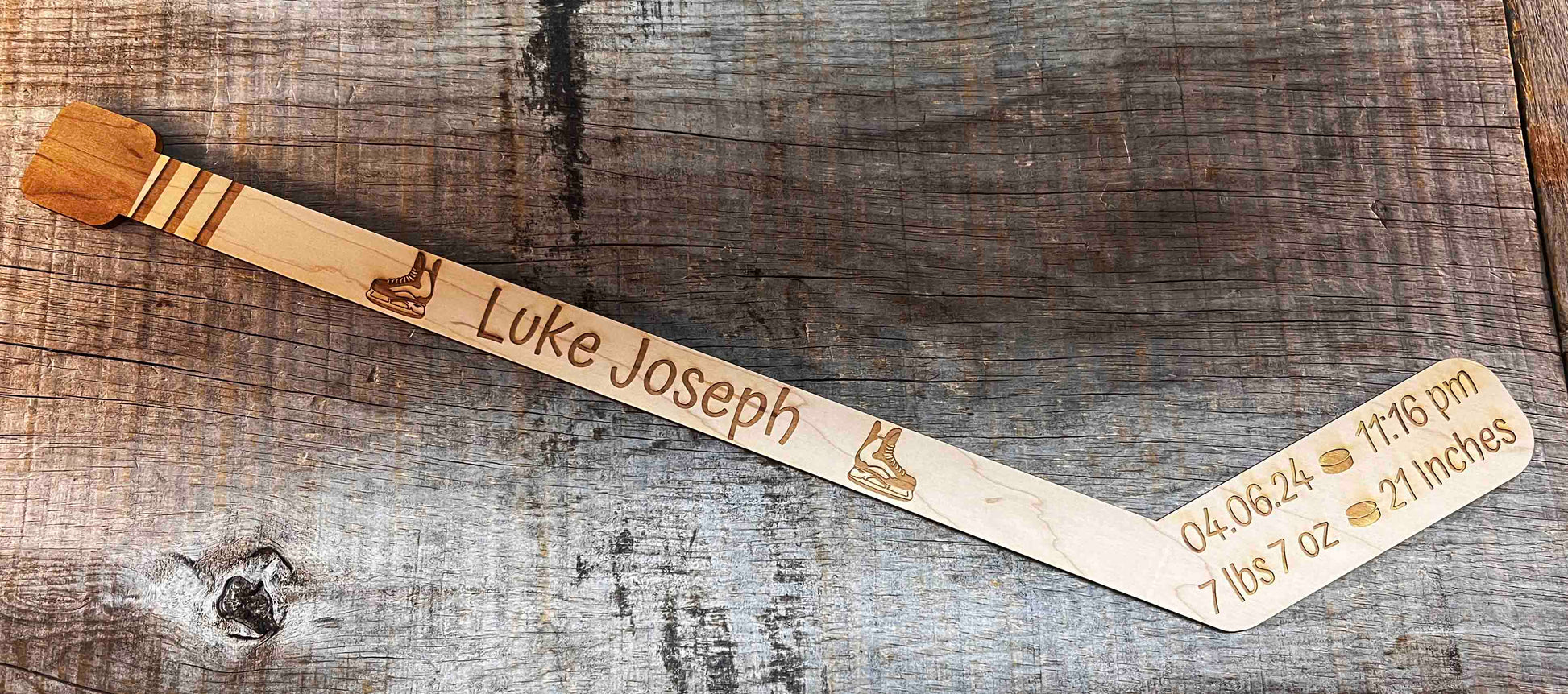 Mini Hockey Sticks - Laser Cut - Multiple Lengths Memories Made Custom