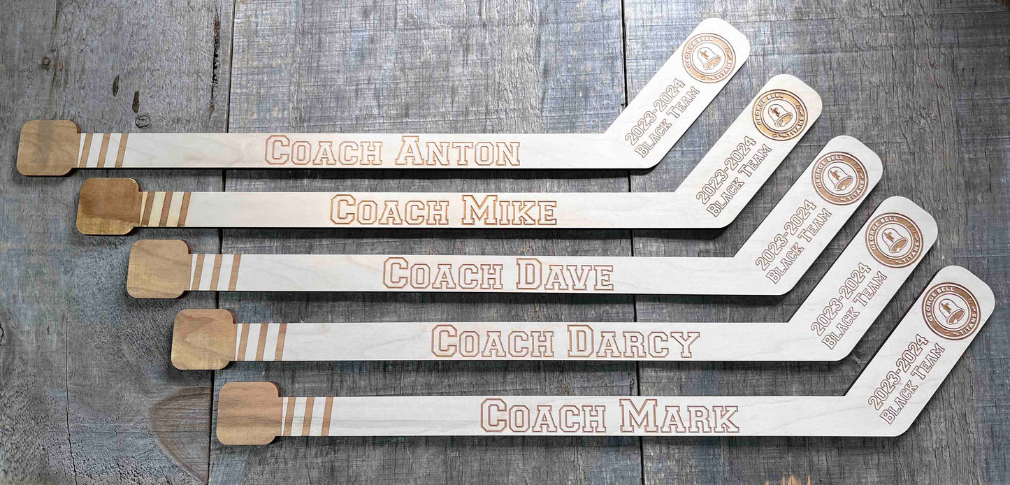 Mini Hockey Sticks - Laser Cut - Multiple Lengths Memories Made Custom