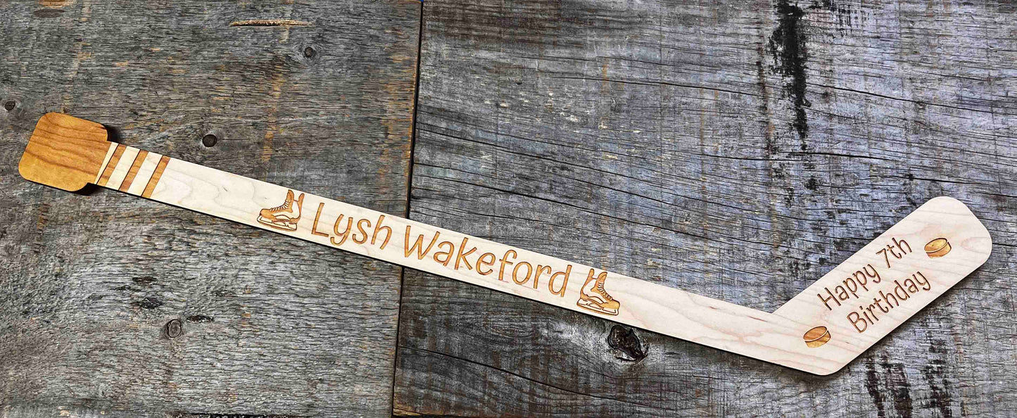 Mini Hockey Sticks - Laser Cut - Multiple Lengths Memories Made Custom