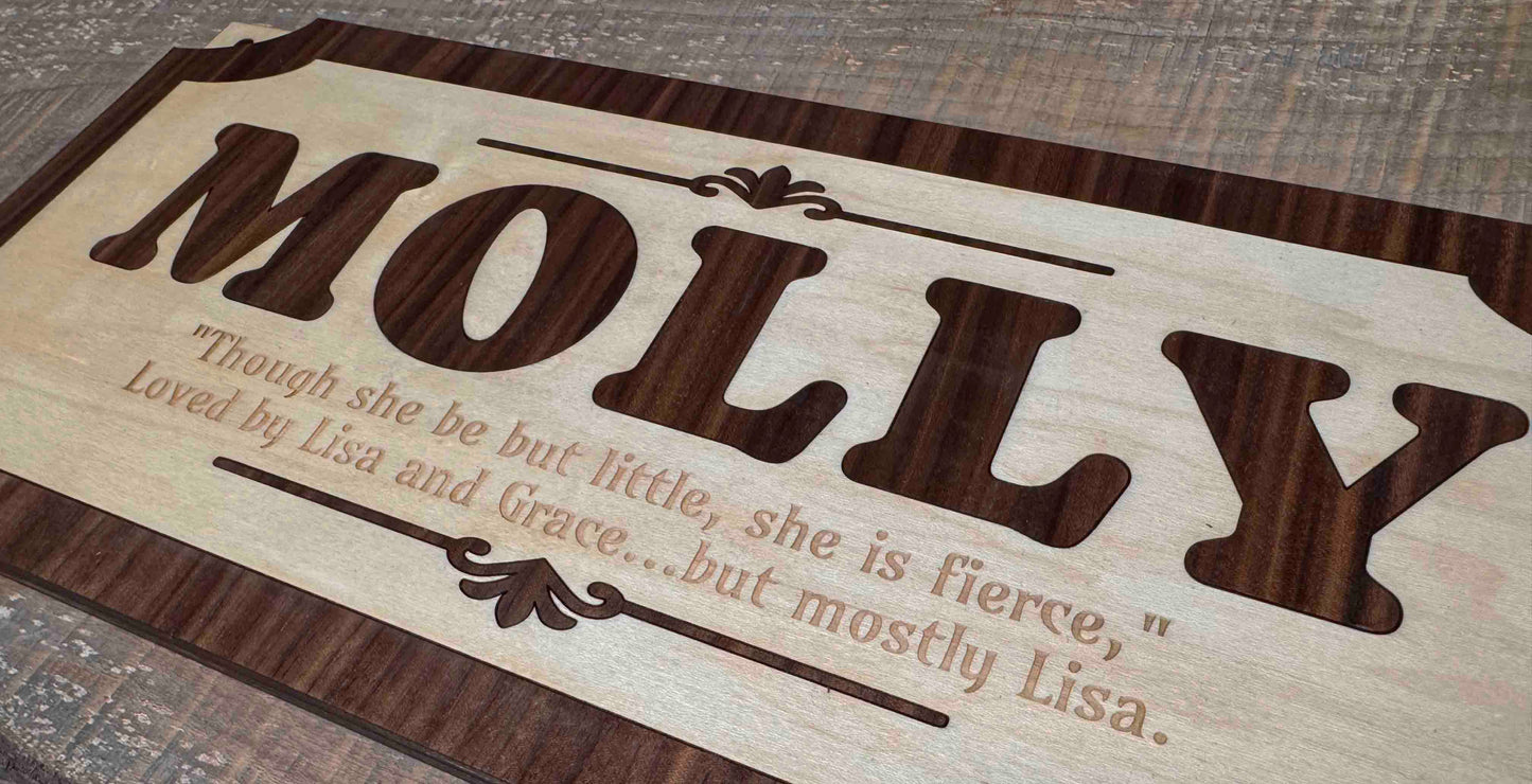 Custom Wood Horse Stall Name Plate | Personalized Barn Sign - Memories Made Custom