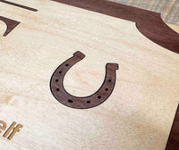 Custom Wood Horse Stall Name Plate | Personalized Barn Sign - Memories Made Custom