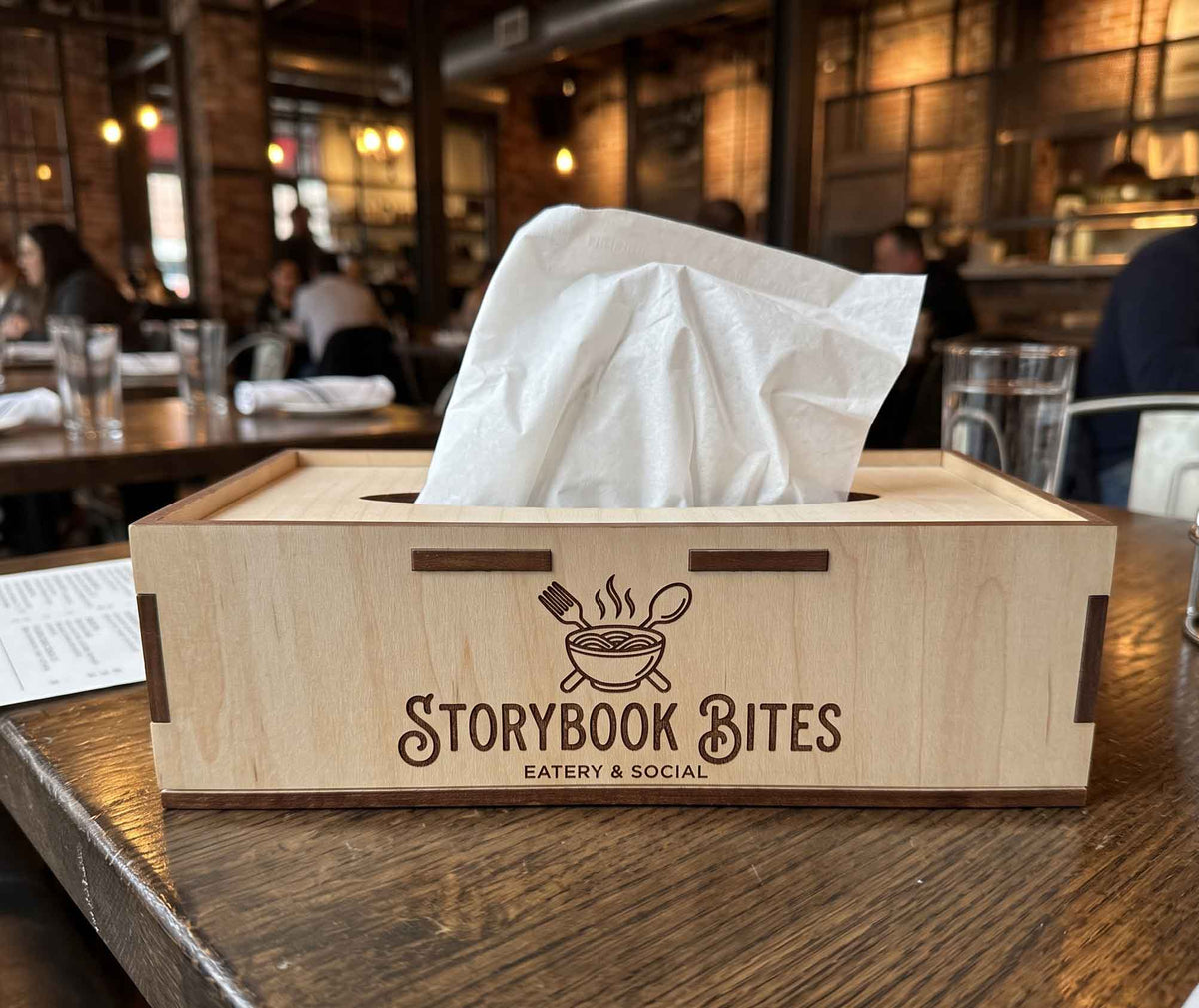 Personalized Wooden Tissue Box Cover | Custom Laser Engraved