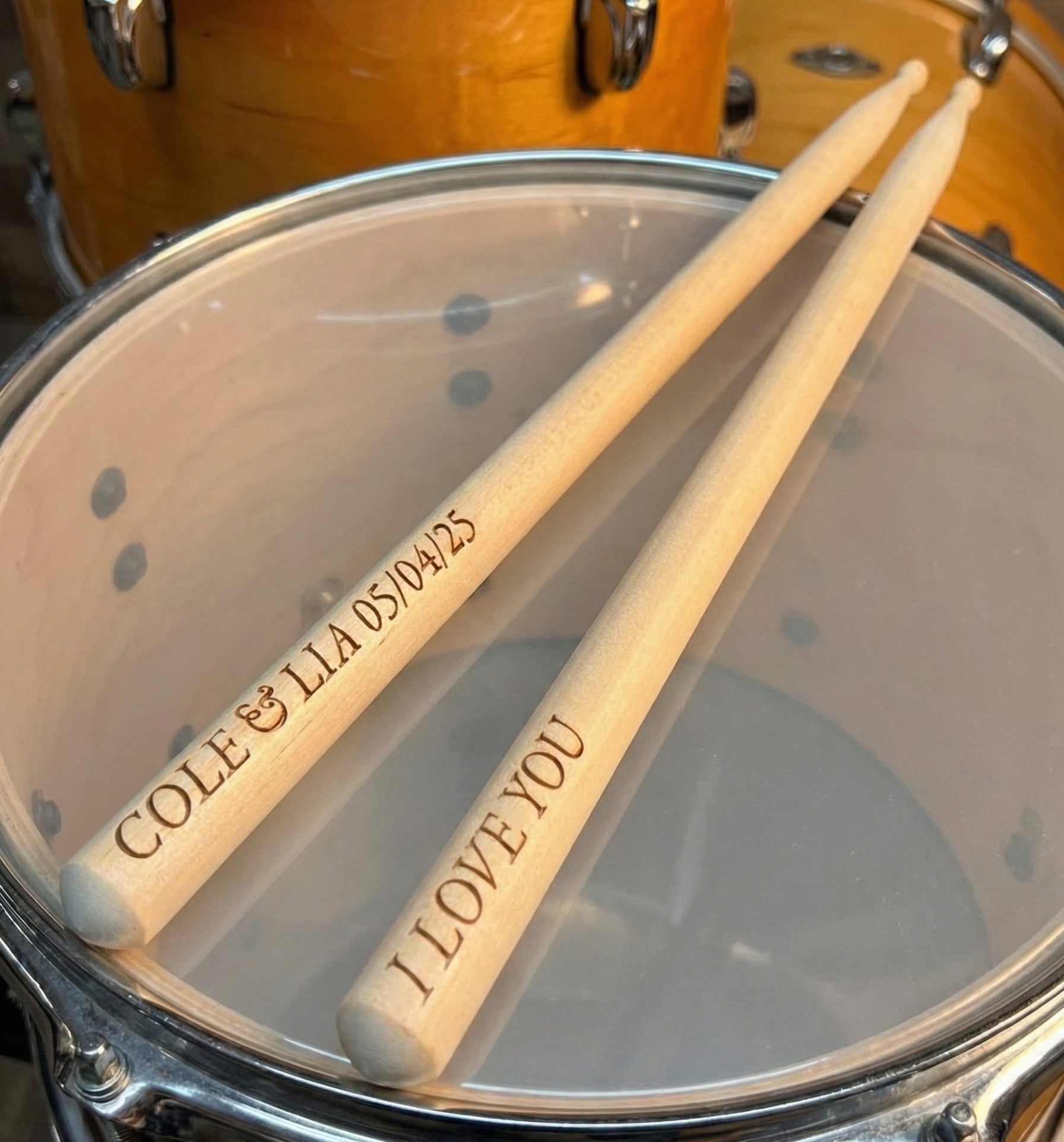 Custom Engraved Drum Sticks