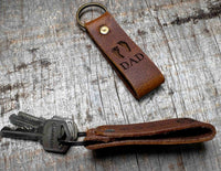 Leather Keychain ring Custom Engraved Memories Made Custom