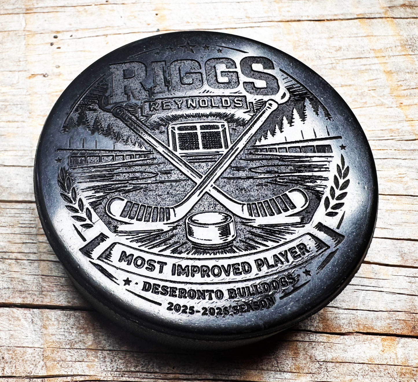 Custom Engraved Hockey Pucks | Personalized Gift for Coaches & Players