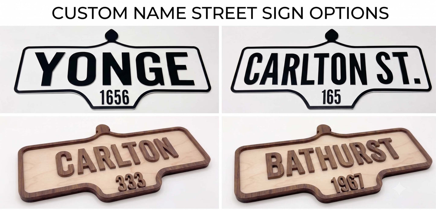 Custom Vintage Street Sign | Laser Cut Personalized Road Sign