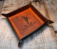 Leather Valet Catch All Tray & Desk Organizer Memories Made Custom