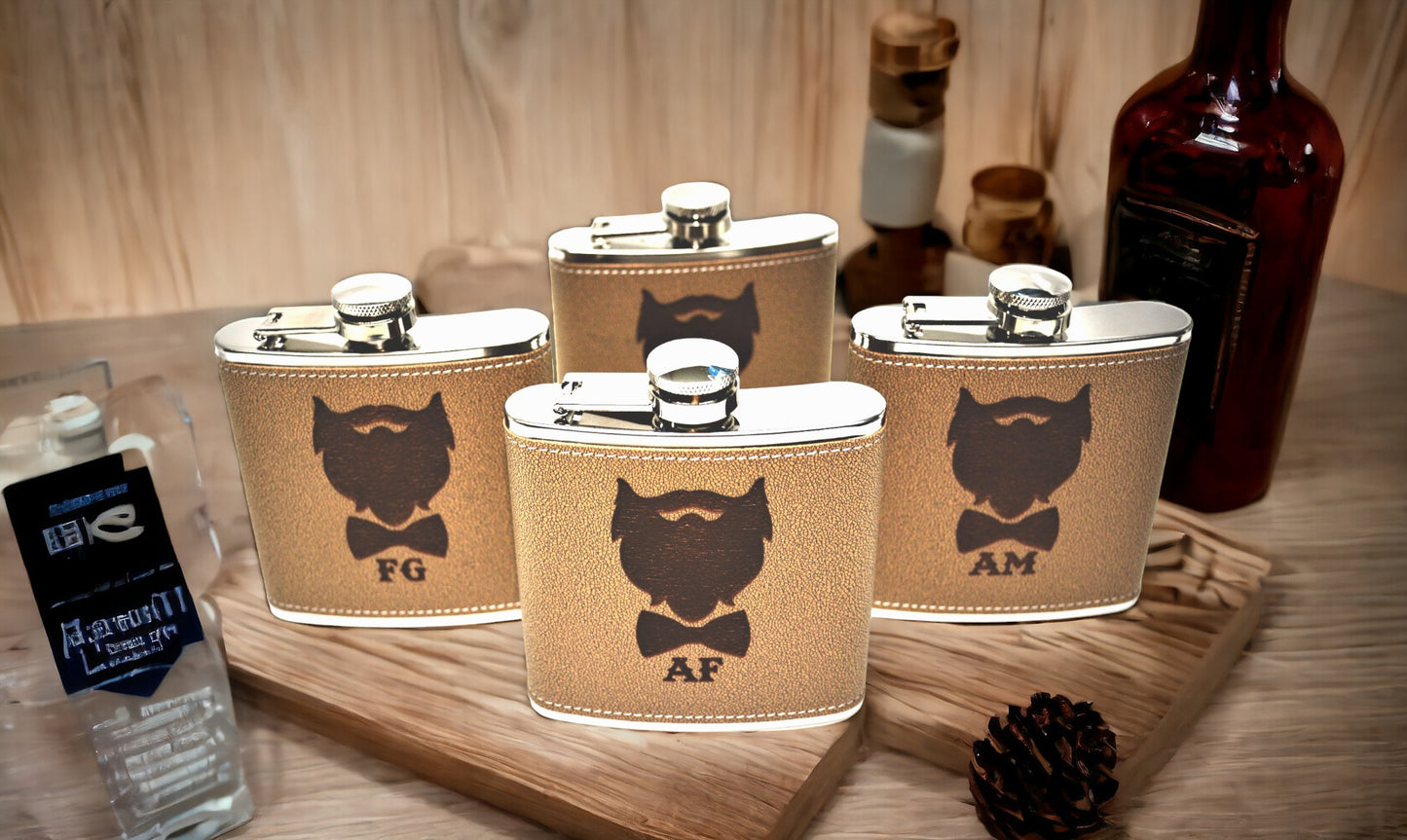 Vegan Leather Flasks Custom Design