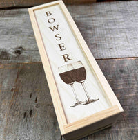 Custom Engraved Pine Wine Boxes - Design 37 Memories Made Custom