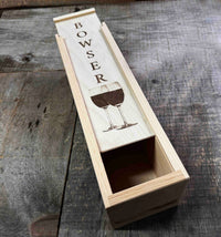 Custom Engraved Pine Wine Boxes - Design 37 Memories Made Custom