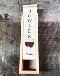 Custom Engraved Pine Wine Boxes - Design 37 Memories Made Custom