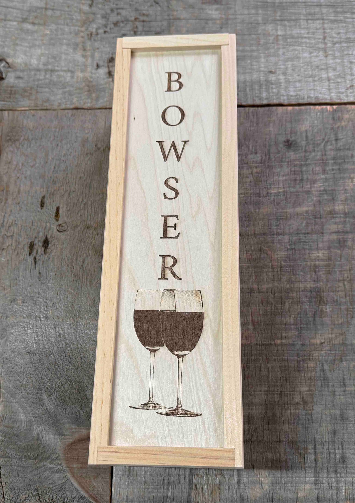 Custom Engraved Pine Wine Boxes - Design 37 Memories Made Custom