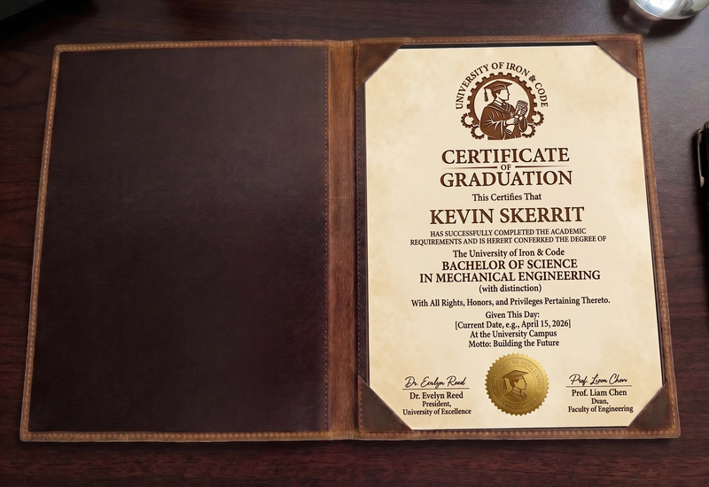 Custom Laser Engraved Premium Leather Diploma & Certificate Holders
