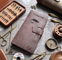 Personalized Leather Fishing Log | Custom Engraved Angler Journal