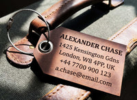 Personalized Leather Luggage Tag | Custom Laser Engraved