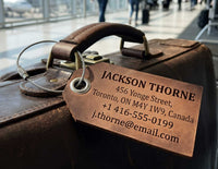 Personalized Leather Luggage Tag | Custom Laser Engraved