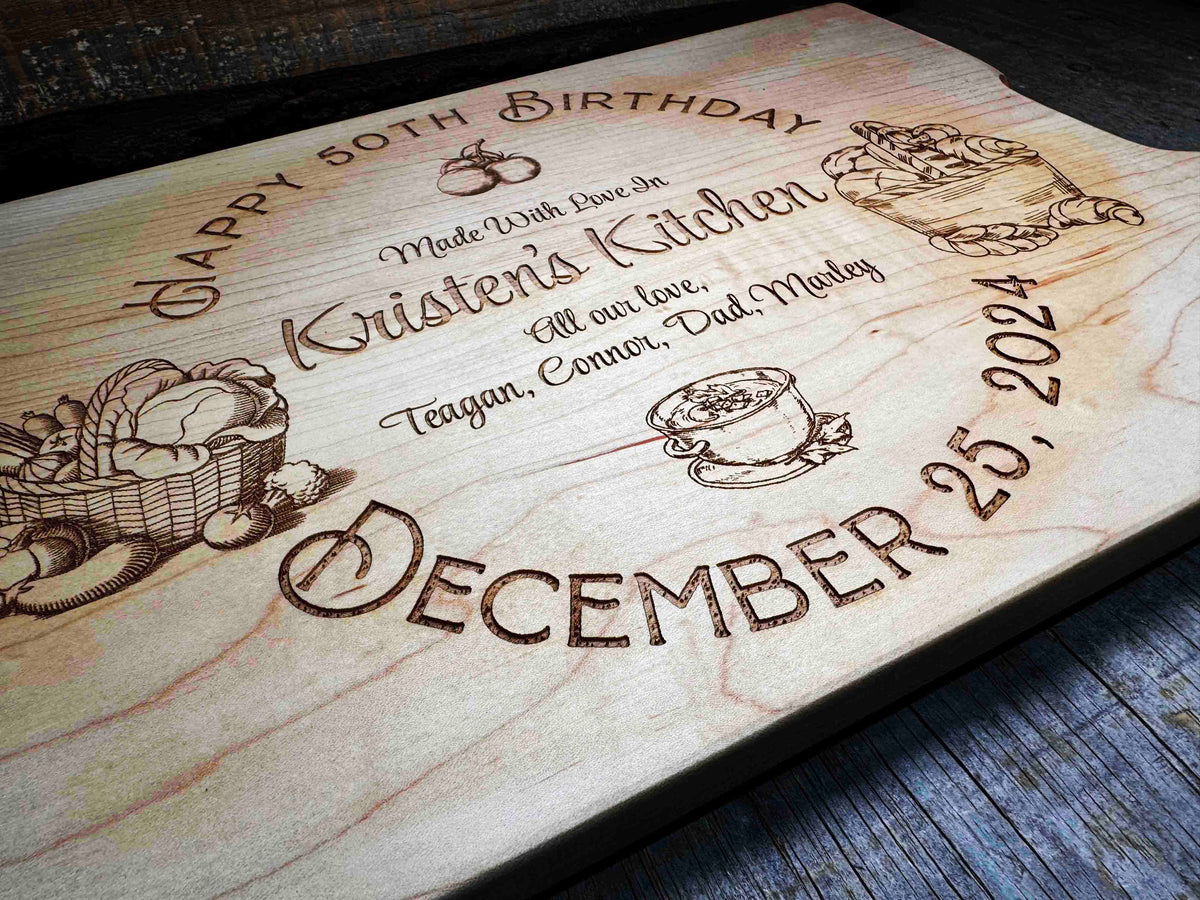 Solid Maple Cutting Board  Kitchen Design 94 Memories Made Custom