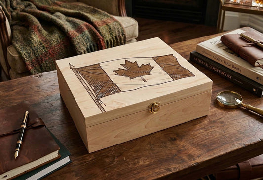 Personalized Premium Canadian Hardwood Box | Maple or White Oak